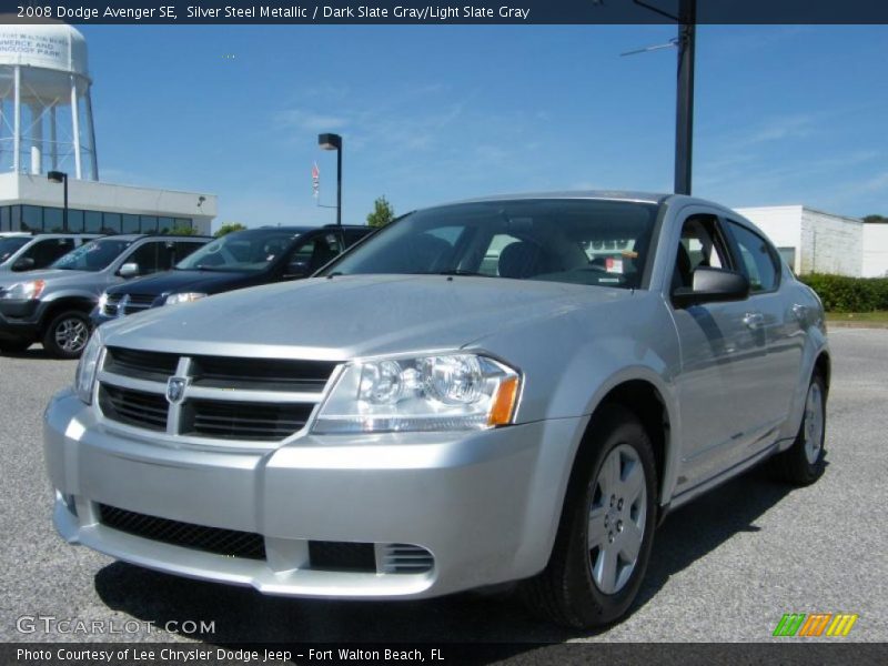 Silver Steel Metallic / Dark Slate Gray/Light Slate Gray 2008 Dodge Avenger SE