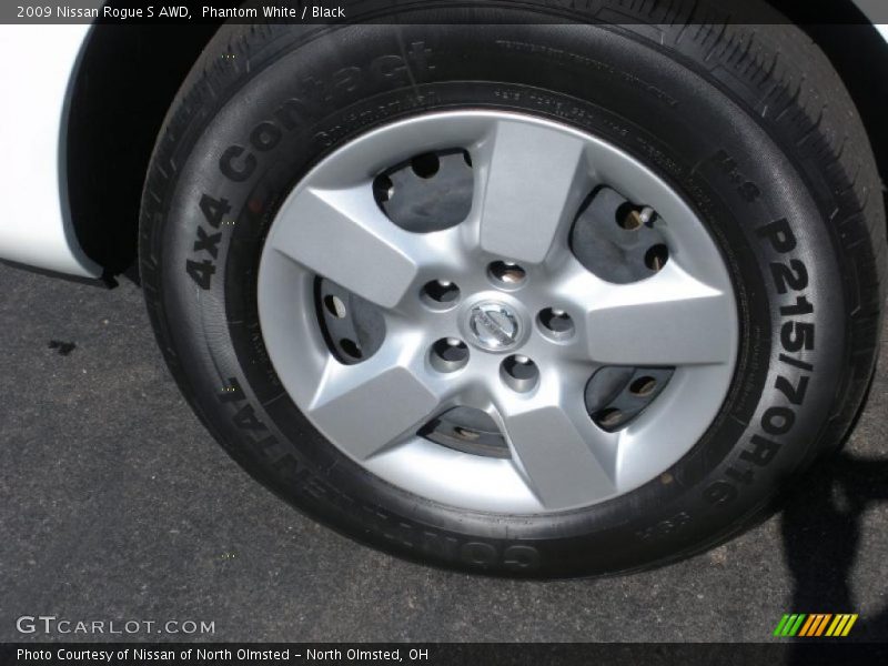 Phantom White / Black 2009 Nissan Rogue S AWD