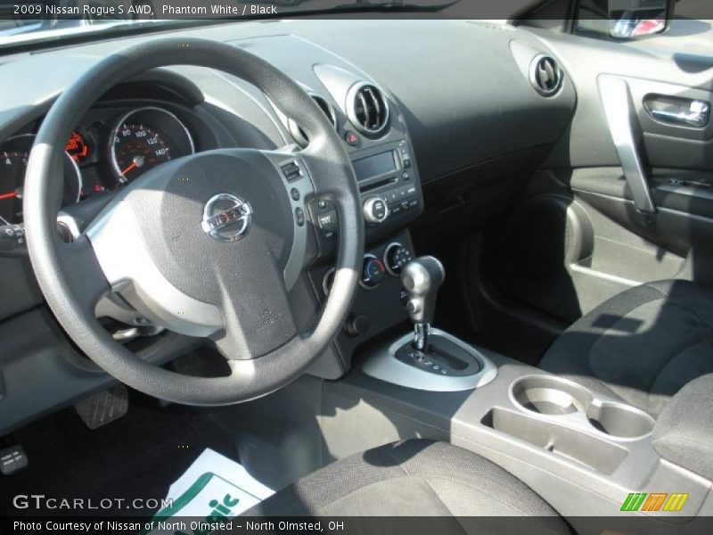 Phantom White / Black 2009 Nissan Rogue S AWD