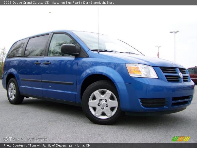 Marathon Blue Pearl / Dark Slate/Light Shale 2008 Dodge Grand Caravan SE