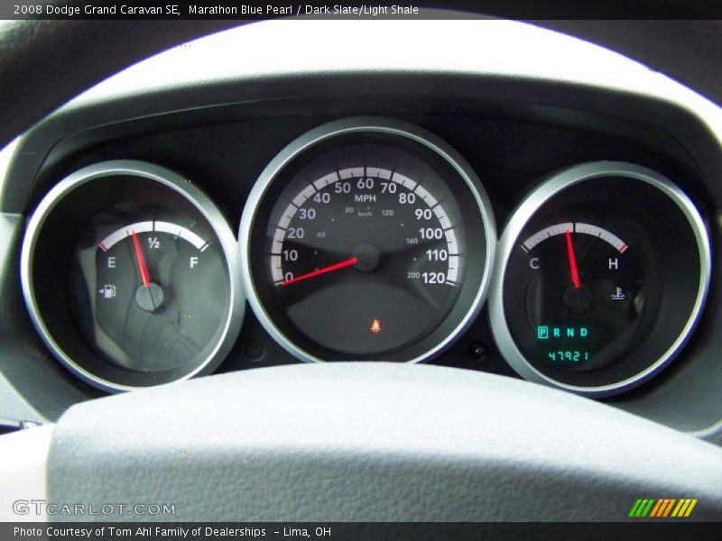 Marathon Blue Pearl / Dark Slate/Light Shale 2008 Dodge Grand Caravan SE