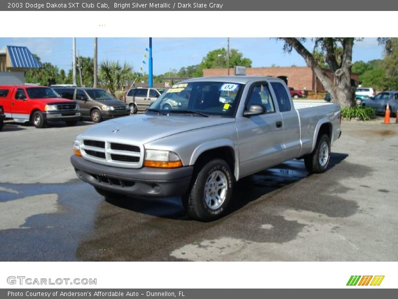 Bright Silver Metallic / Dark Slate Gray 2003 Dodge Dakota SXT Club Cab
