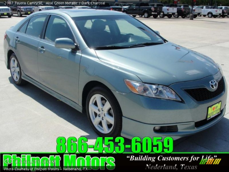 Aloe Green Metallic / Dark Charcoal 2007 Toyota Camry SE