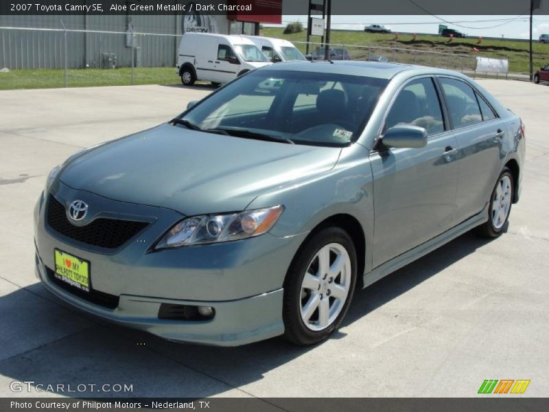 Aloe Green Metallic / Dark Charcoal 2007 Toyota Camry SE