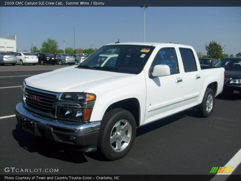 Summit White / Ebony 2009 GMC Canyon SLE Crew Cab