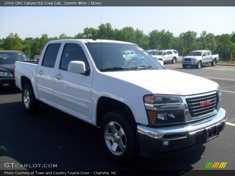 Summit White / Ebony 2009 GMC Canyon SLE Crew Cab
