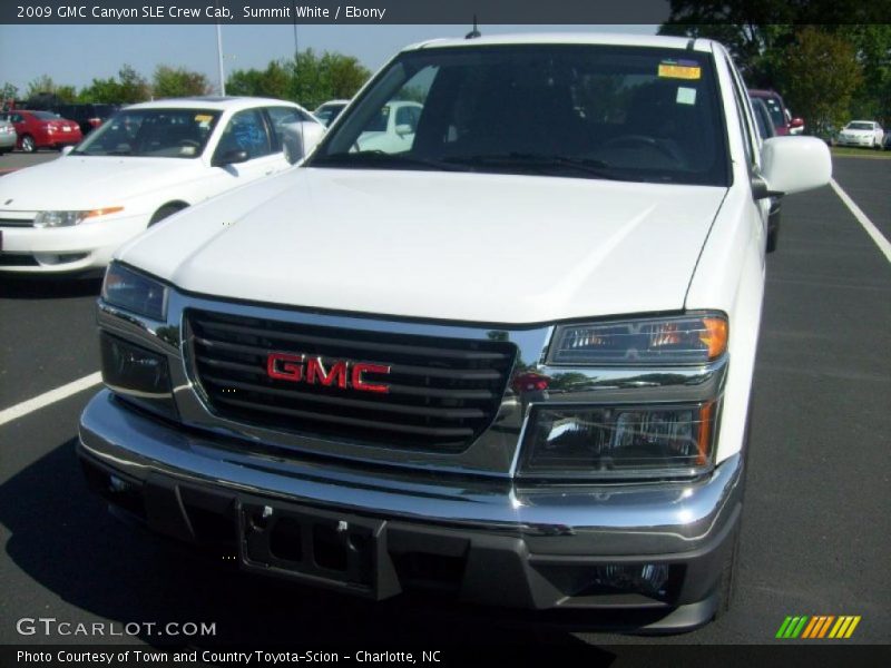 Summit White / Ebony 2009 GMC Canyon SLE Crew Cab