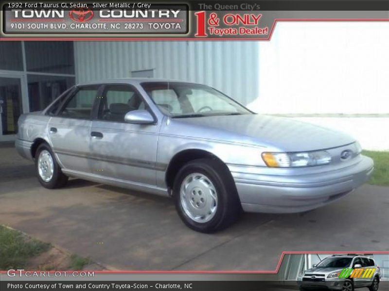 Silver Metallic / Grey 1992 Ford Taurus GL Sedan