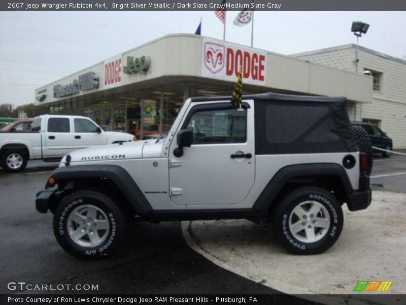 Bright Silver Metallic / Dark Slate Gray/Medium Slate Gray 2007 Jeep Wrangler Rubicon 4x4
