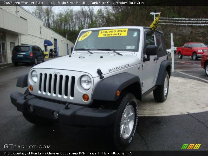 Bright Silver Metallic / Dark Slate Gray/Medium Slate Gray 2007 Jeep Wrangler Rubicon 4x4