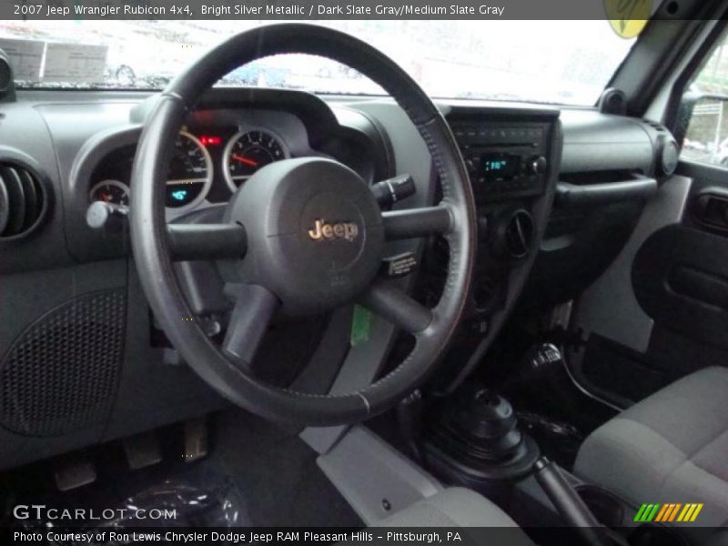Bright Silver Metallic / Dark Slate Gray/Medium Slate Gray 2007 Jeep Wrangler Rubicon 4x4