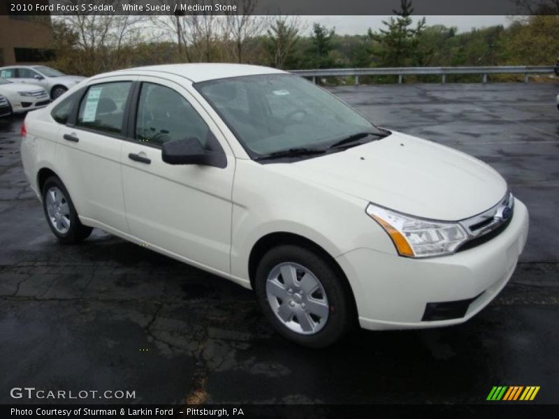 White Suede / Medium Stone 2010 Ford Focus S Sedan