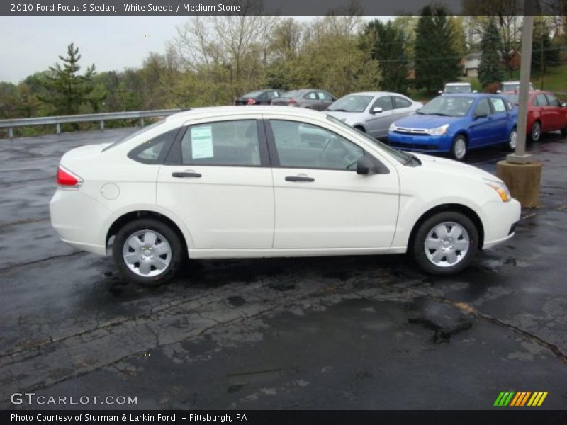 White Suede / Medium Stone 2010 Ford Focus S Sedan