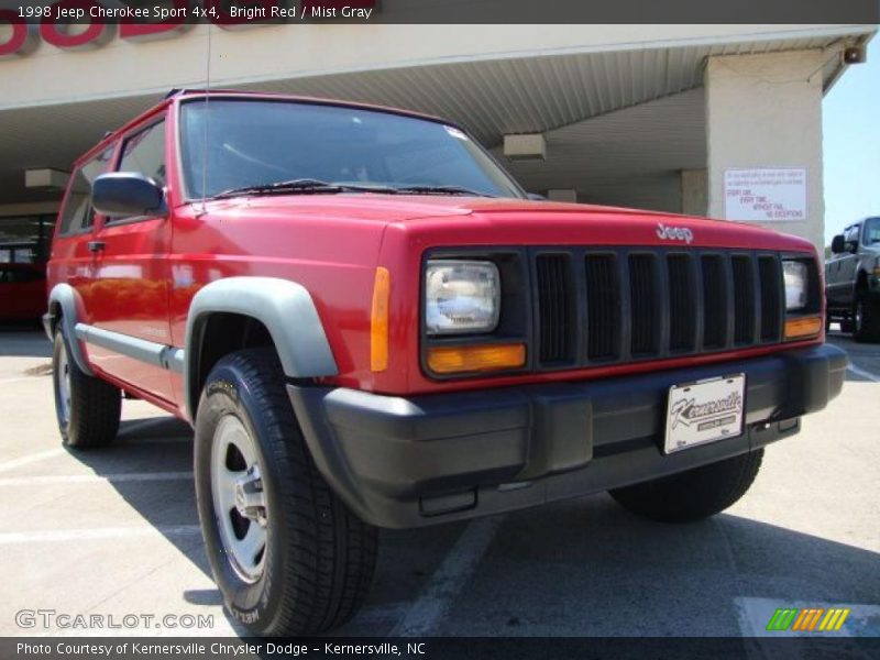 Bright Red / Mist Gray 1998 Jeep Cherokee Sport 4x4