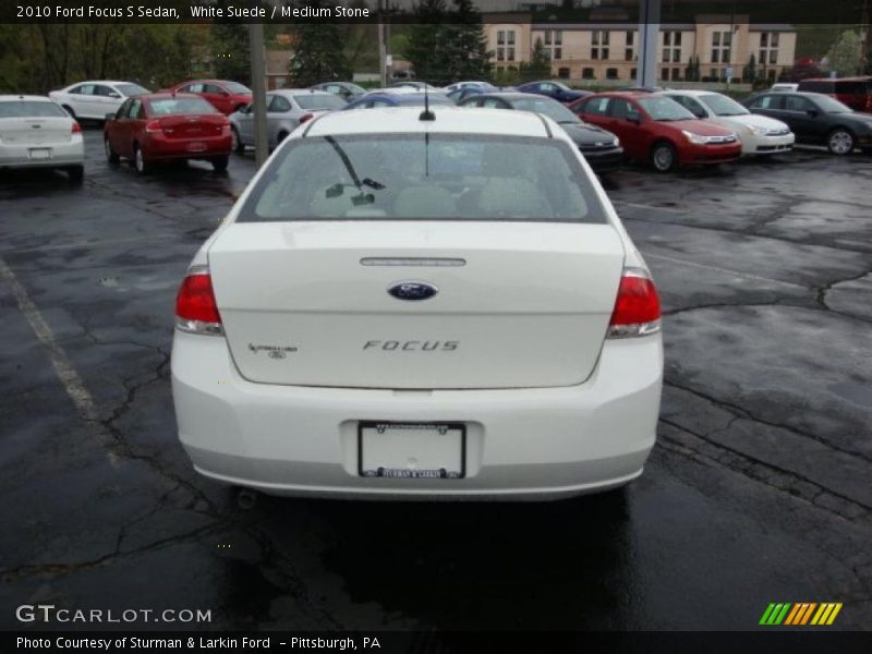 White Suede / Medium Stone 2010 Ford Focus S Sedan