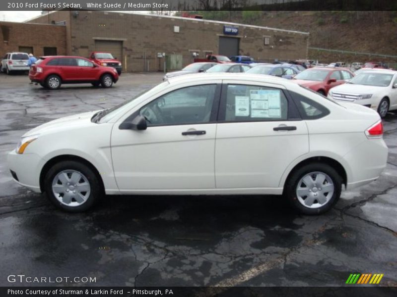 White Suede / Medium Stone 2010 Ford Focus S Sedan