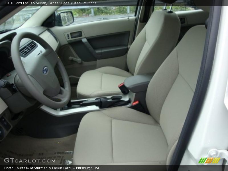 White Suede / Medium Stone 2010 Ford Focus S Sedan