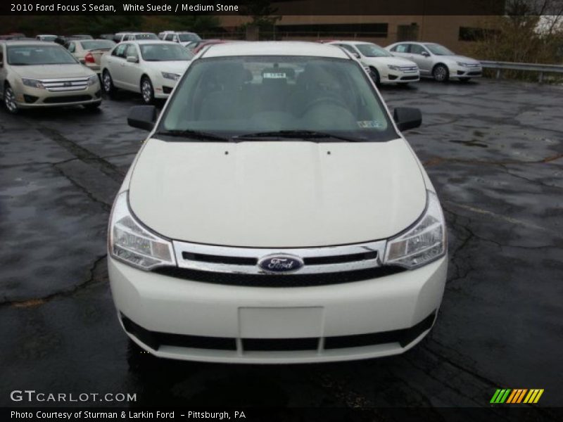White Suede / Medium Stone 2010 Ford Focus S Sedan