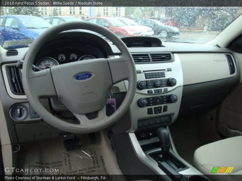 White Suede / Medium Stone 2010 Ford Focus S Sedan