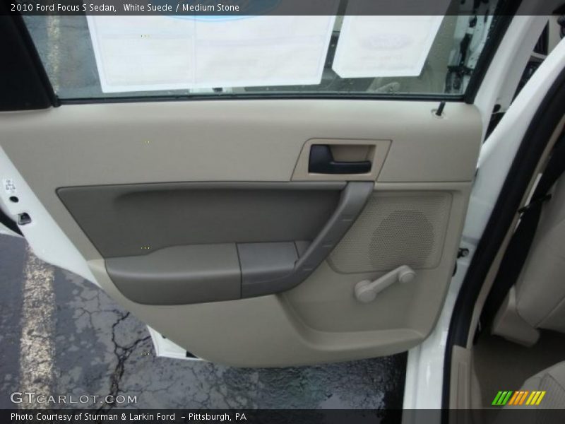 White Suede / Medium Stone 2010 Ford Focus S Sedan