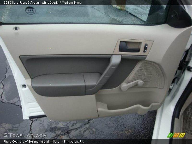 White Suede / Medium Stone 2010 Ford Focus S Sedan