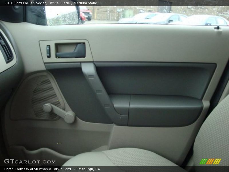 White Suede / Medium Stone 2010 Ford Focus S Sedan