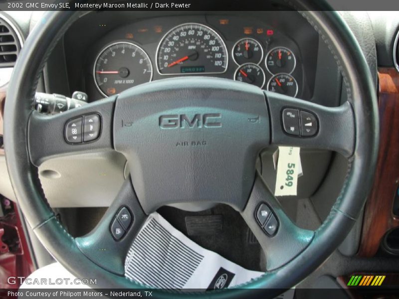 Monterey Maroon Metallic / Dark Pewter 2002 GMC Envoy SLE