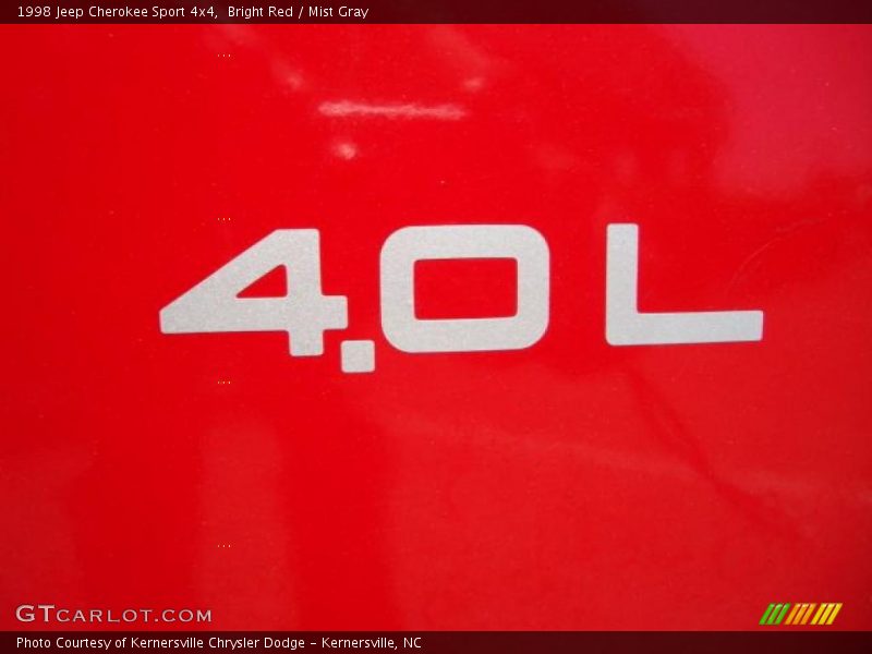 Bright Red / Mist Gray 1998 Jeep Cherokee Sport 4x4