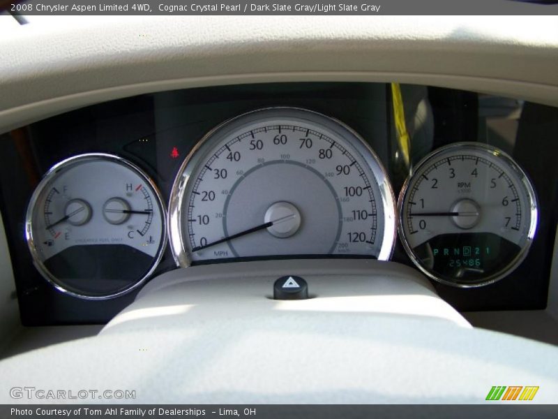 Cognac Crystal Pearl / Dark Slate Gray/Light Slate Gray 2008 Chrysler Aspen Limited 4WD