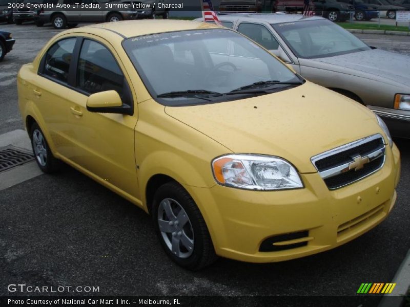 Summer Yellow / Charcoal 2009 Chevrolet Aveo LT Sedan