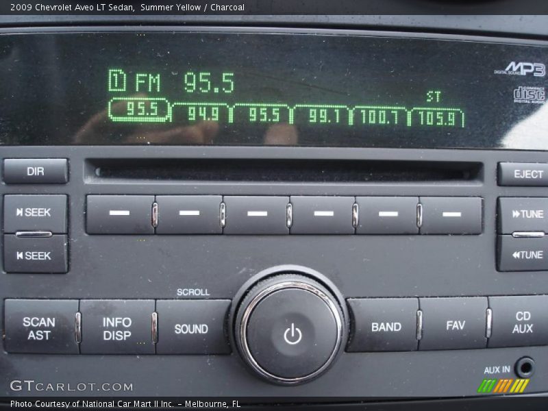 Summer Yellow / Charcoal 2009 Chevrolet Aveo LT Sedan