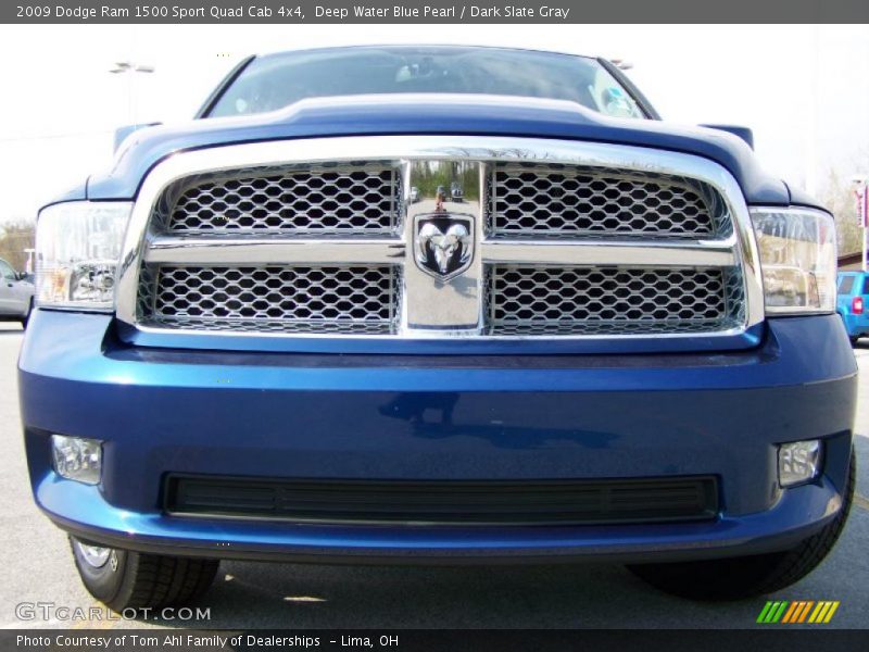 Deep Water Blue Pearl / Dark Slate Gray 2009 Dodge Ram 1500 Sport Quad Cab 4x4