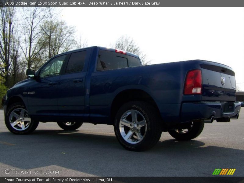 Deep Water Blue Pearl / Dark Slate Gray 2009 Dodge Ram 1500 Sport Quad Cab 4x4
