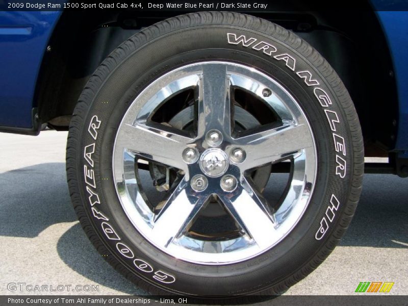 Deep Water Blue Pearl / Dark Slate Gray 2009 Dodge Ram 1500 Sport Quad Cab 4x4