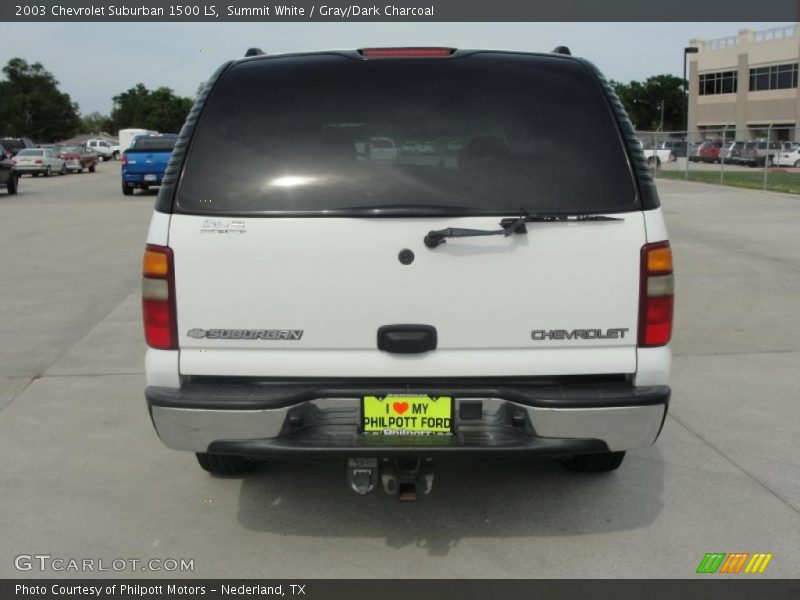 Summit White / Gray/Dark Charcoal 2003 Chevrolet Suburban 1500 LS