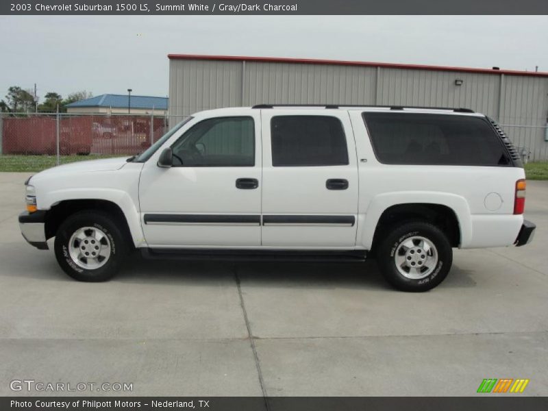 Summit White / Gray/Dark Charcoal 2003 Chevrolet Suburban 1500 LS