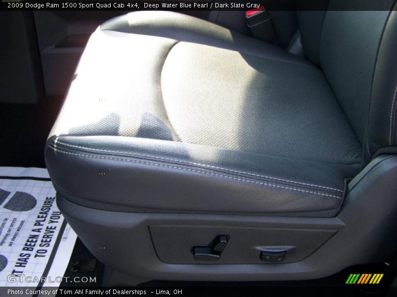 Deep Water Blue Pearl / Dark Slate Gray 2009 Dodge Ram 1500 Sport Quad Cab 4x4