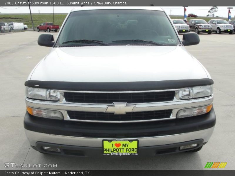 Summit White / Gray/Dark Charcoal 2003 Chevrolet Suburban 1500 LS