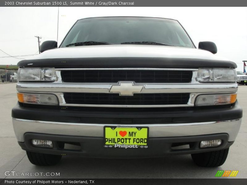 Summit White / Gray/Dark Charcoal 2003 Chevrolet Suburban 1500 LS
