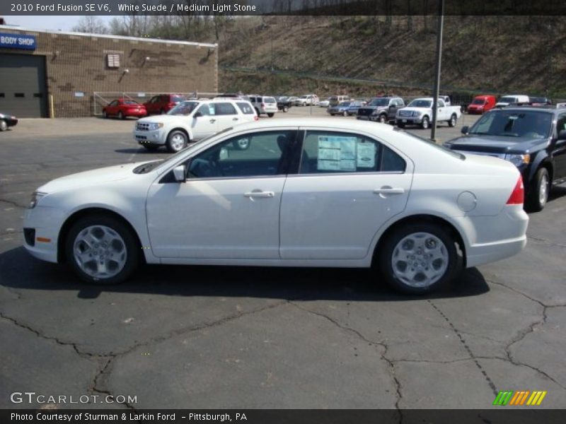 White Suede / Medium Light Stone 2010 Ford Fusion SE V6