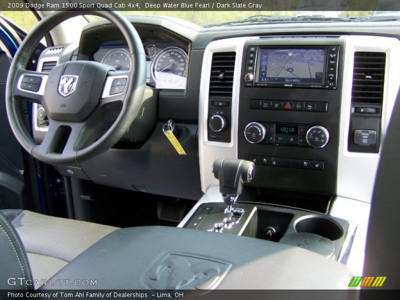 Deep Water Blue Pearl / Dark Slate Gray 2009 Dodge Ram 1500 Sport Quad Cab 4x4
