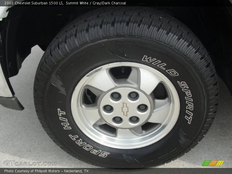 Summit White / Gray/Dark Charcoal 2003 Chevrolet Suburban 1500 LS