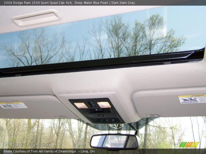 Deep Water Blue Pearl / Dark Slate Gray 2009 Dodge Ram 1500 Sport Quad Cab 4x4