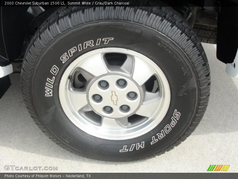 Summit White / Gray/Dark Charcoal 2003 Chevrolet Suburban 1500 LS