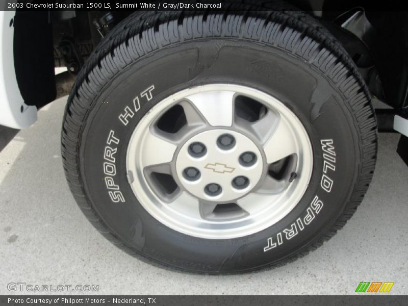 Summit White / Gray/Dark Charcoal 2003 Chevrolet Suburban 1500 LS