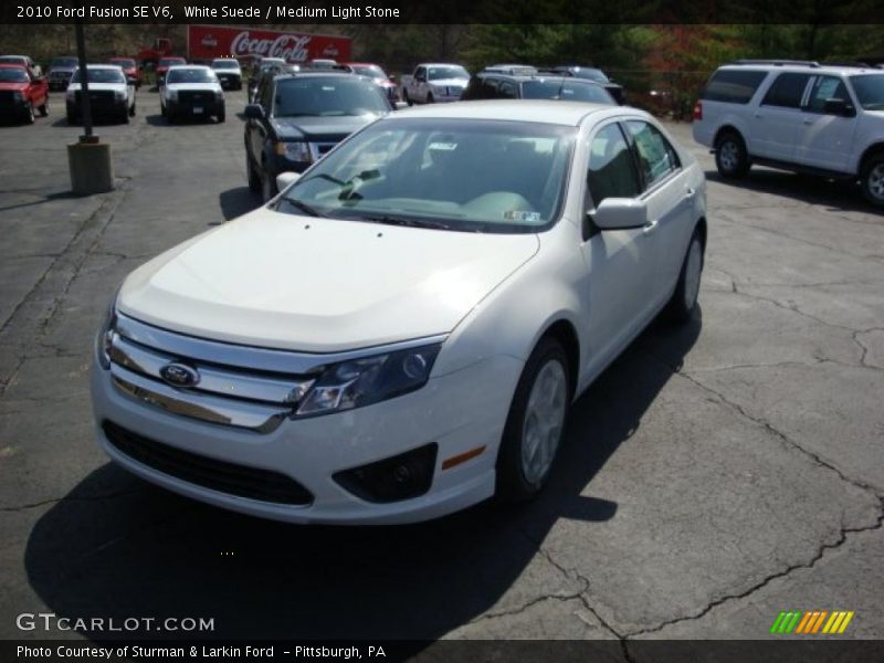 White Suede / Medium Light Stone 2010 Ford Fusion SE V6
