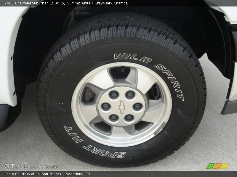 Summit White / Gray/Dark Charcoal 2003 Chevrolet Suburban 1500 LS