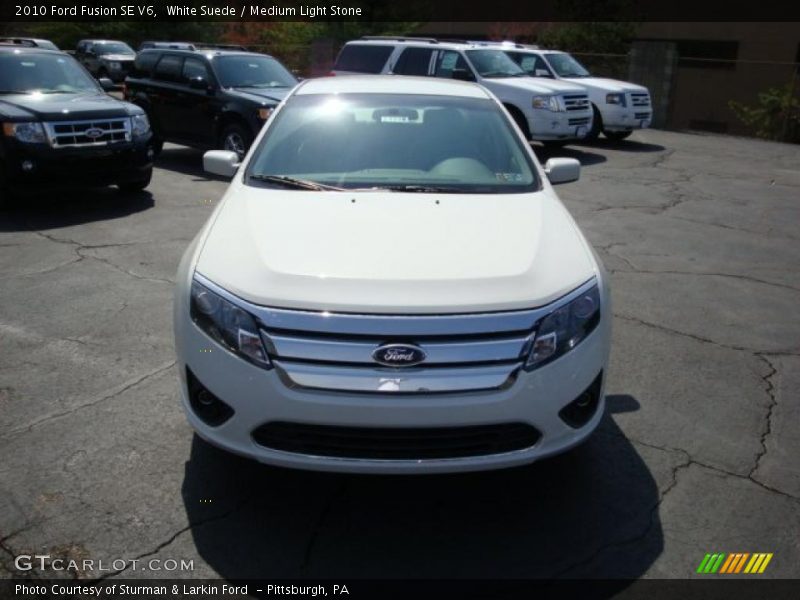 White Suede / Medium Light Stone 2010 Ford Fusion SE V6