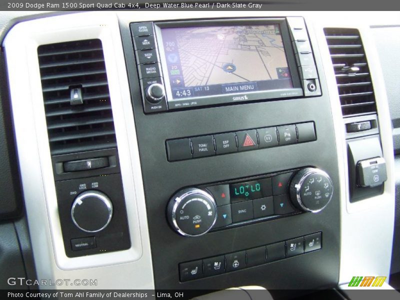 Deep Water Blue Pearl / Dark Slate Gray 2009 Dodge Ram 1500 Sport Quad Cab 4x4
