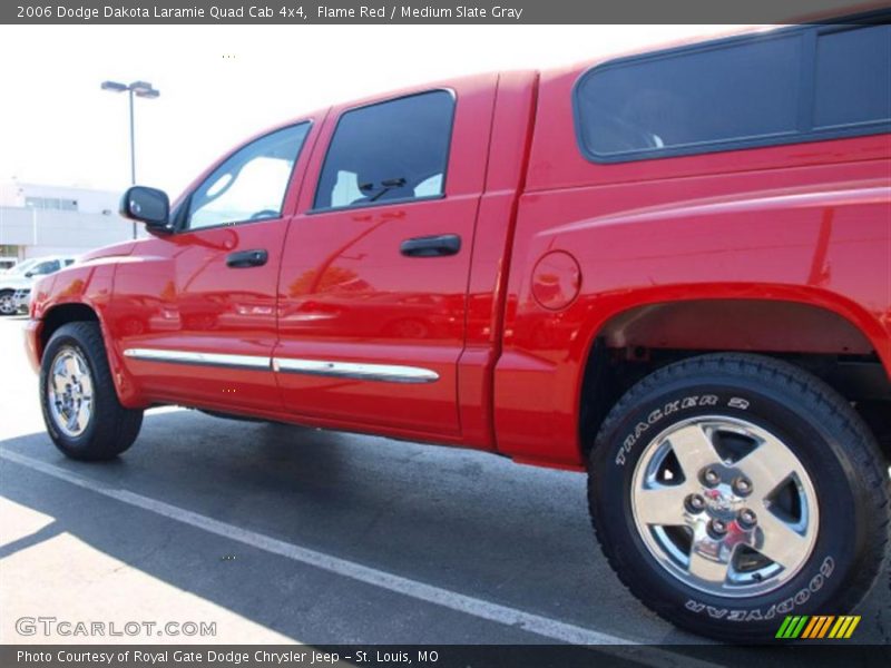 Flame Red / Medium Slate Gray 2006 Dodge Dakota Laramie Quad Cab 4x4